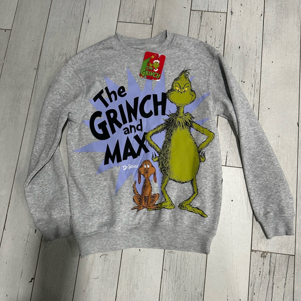 Dr. Seuss Gray Sweatpants with The Grinch and Max